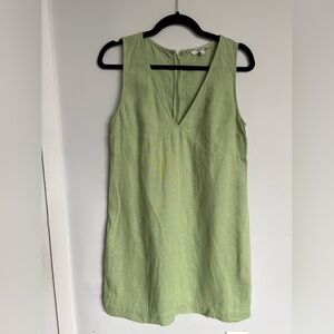 Linen V-Neck mini dress